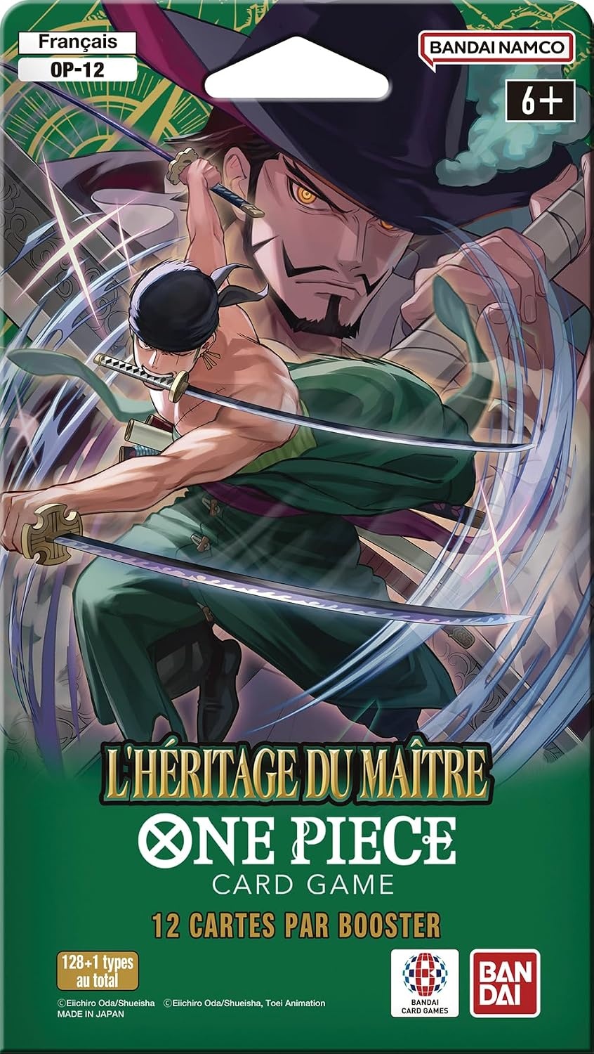 Asmodee - One Piece OP-12 Booster - Bandai - The Master's Heritage - Board Games - JCC Trading Card Game - Legacy of The Master - in French
