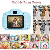 Dreamhigh® Digitalkamera Kinder für 3-10 Jahre, Spielzeug Kamera mit 2 Zoll HD-Bildschirm 1080P 32 GB TF-Karte, Geschenk für Mädchen und Jungen, USB Wiederaufladbare (Blau)