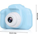Dreamhigh® Digitalkamera Kinder für 3-10 Jahre, Spielzeug Kamera mit 2 Zoll HD-Bildschirm 1080P 32 GB TF-Karte, Geschenk für Mädchen und Jungen, USB Wiederaufladbare (Blau)
