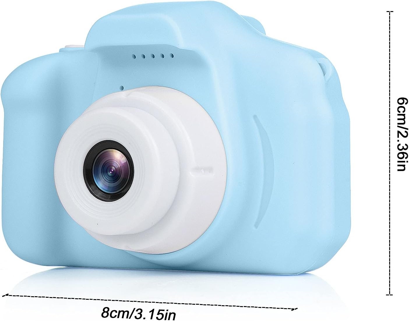 Dreamhigh® Digitalkamera Kinder für 3-10 Jahre, Spielzeug Kamera mit 2 Zoll HD-Bildschirm 1080P 32 GB TF-Karte, Geschenk für Mädchen und Jungen, USB Wiederaufladbare (Blau)