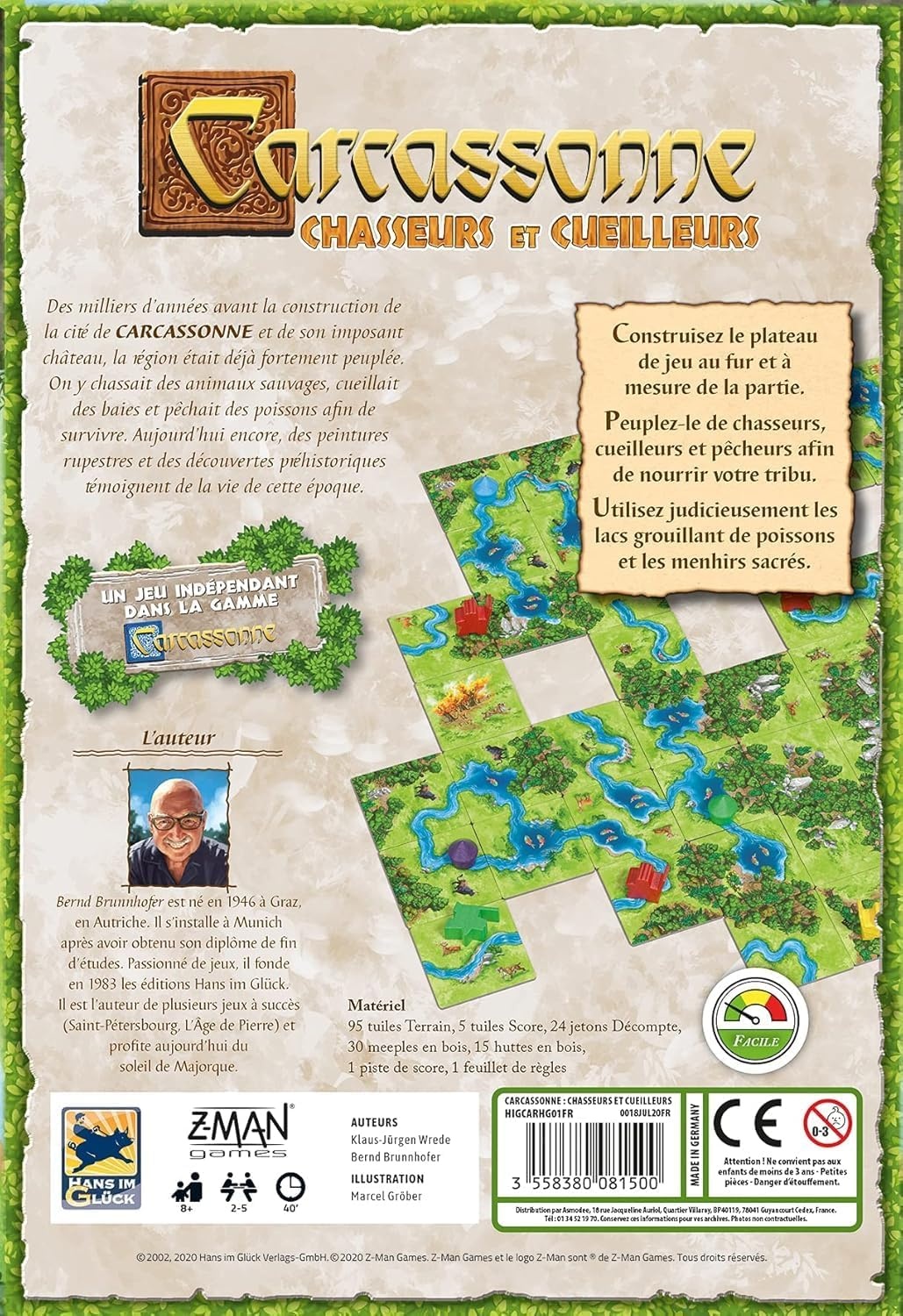 Carcassonne : Jagers en verzamelaars – Asmodee – gezelschapsspel – tegelspel