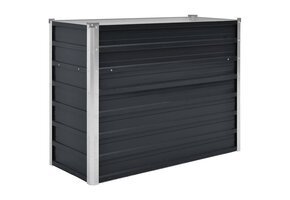 Verhoogde Plantenbak Staal Antraciet 100x40x77 cm - 34% Korting