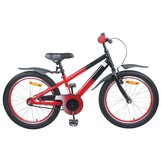 vidaXL Kinderfiets 18 Inch voor 5-7 jaar Rood Zwart