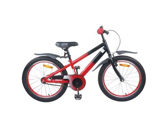 vidaXL Kinderfiets 18 Inch voor 5-7 jaar Rood Zwart