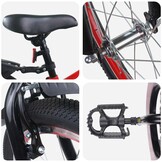 vidaXL Kinderfiets 18 Inch voor 5-7 jaar Rood Zwart