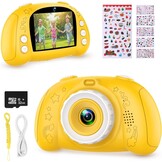 Çocuk Dijital Kamera, USB Şarj Edilebilir Selfie Video Kamera 2,4 inç Ekranlı, 12 MP 1080P HD 32GB TF Kartı, 3-10 Yaş Kız Çocuk Oyuncakları için Hediye