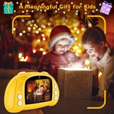 Çocuk Dijital Kamera, USB Şarj Edilebilir Selfie Video Kamera 2,4 inç Ekranlı, 12 MP 1080P HD 32GB TF Kartı, 3-10 Yaş Kız Çocuk Oyuncakları için Hediye