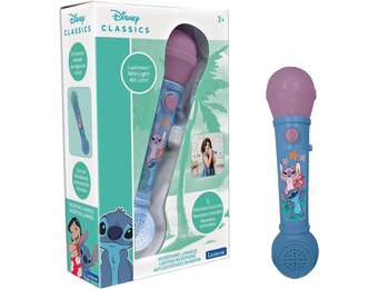 Lexibook, Disney Stitch, Verlicht Microfoon voor kinderen, muzikaal speelgoed, ingebouwde luidspreker, lichteffecten, demomelodieën inbegrepen, Blauw, MIC80D | Geïntegreerde luidspreker, lichteffecten, demomelodieën