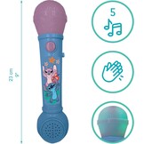 Lexibook, Disney Stitch, Verlicht Microfoon voor kinderen, muzikaal speelgoed, ingebouwde luidspreker, lichteffecten, demomelodieën inbegrepen, Blauw, MIC80D | Geïntegreerde luidspreker, lichteffecten, demomelodieën