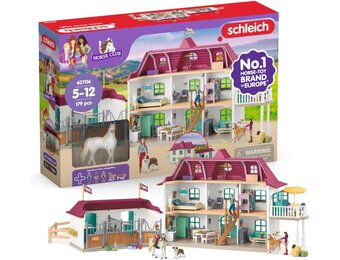 schleich HORSE CLUB | Lakeside manege 42706 | vanaf 5 jaar | 179 delen | Huis, stal, paarden, hond & familie Kramer | Schleich paardenaccessoires | cadeau-idee kinderen | speelgoed vanaf 5 jaar