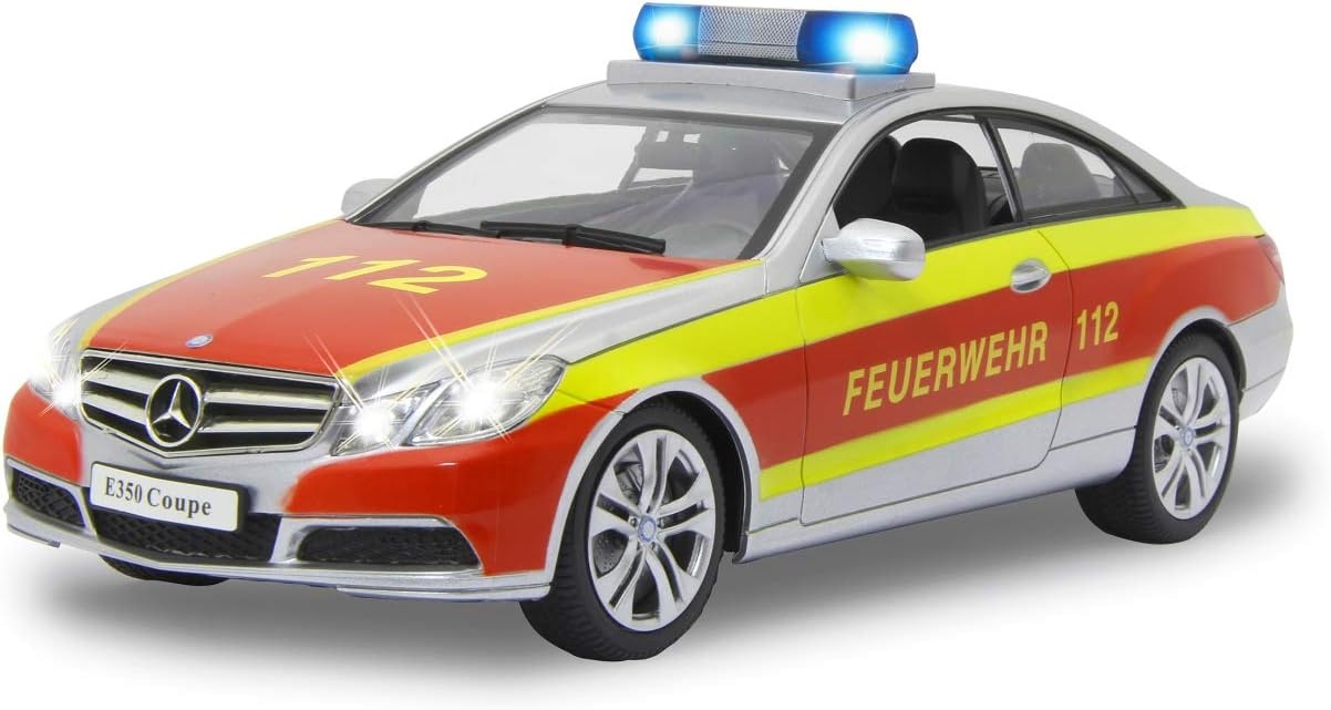 Jamara Mercedes-Benz E 350 Coupe Brandweerauto 1:16 Zilver/Rood