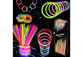 100x Glow Sticks Set Meerkleurig - Feest, Verjaardag, Festival, Halloween met Verbindingsstukken