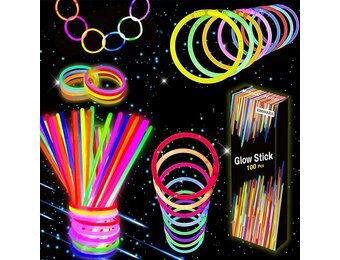 Kimimara Glow Sticks Party-Set - 100 Stuks met Verbindingsstukken - Meerkleurig