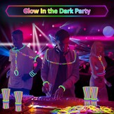 Kimimara Glow Sticks Party-Set - 100 Stuks met Verbindingsstukken - Meerkleurig