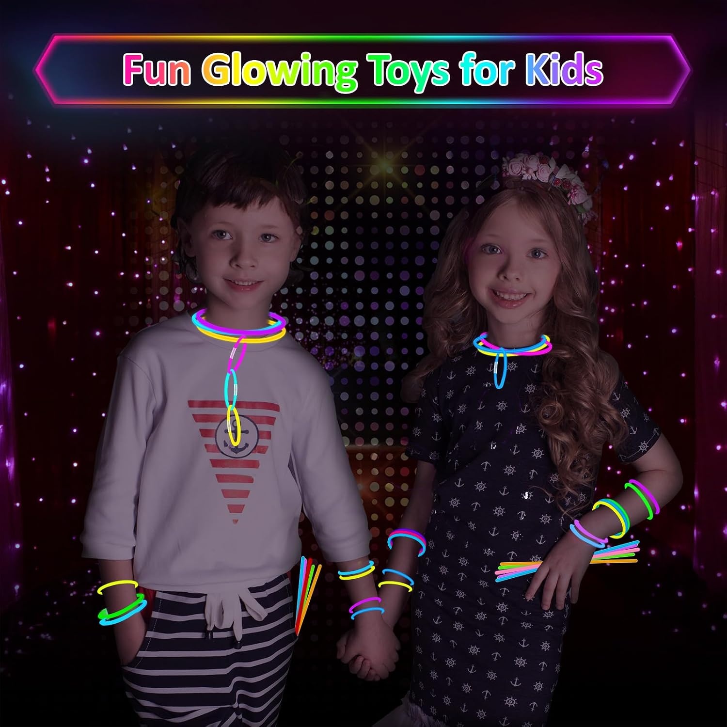 Kimimara Glow Sticks Party-Set - 100 Stuks met Verbindingsstukken - Meerkleurig