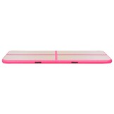 vidaXL Gymnastiekmat met pomp opblaasbaar 600x100x10 cm PVC roze