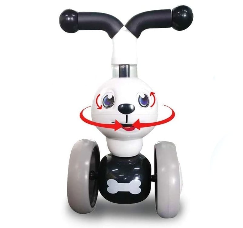 Duurzame Kinder Loopfiets - Wit Hondje - Stabiel en Sterk