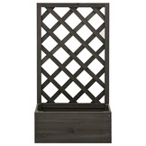 Plantenscheiding met Rek van Vurenhout - Grijs - 50x25x90 cm - 40% Korting