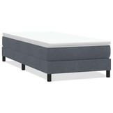 vidaXL Boxspring zonder matras fluweel donkergrijs 100x220 cm