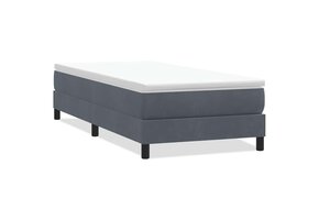 VidaXL Boxspring Donkergrijs Fluweel 100x220 cm - 46% Korting!