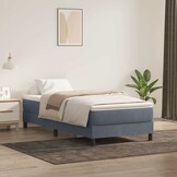 vidaXL Boxspring zonder matras fluweel donkergrijs 100x220 cm