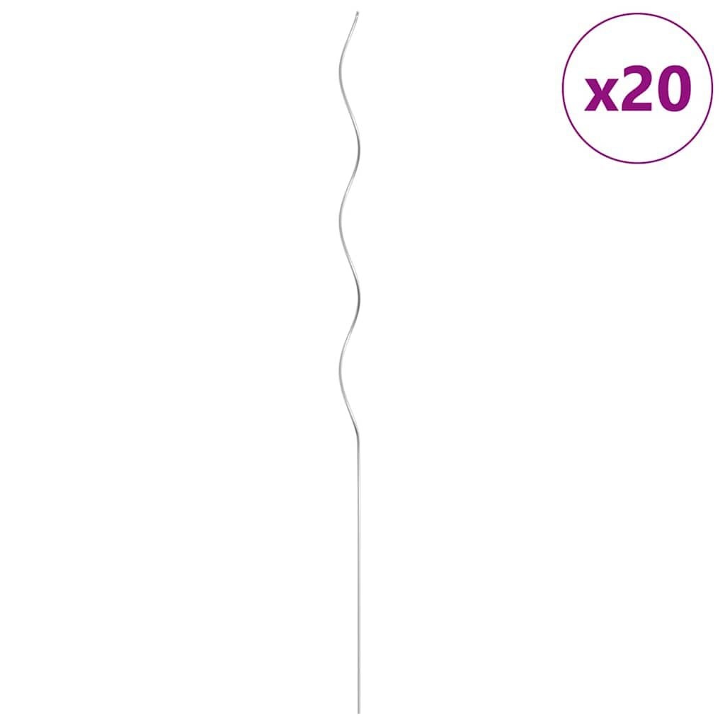 vidaXL Plantenstok spiraal 110 cm gegalvaniseerd staal 20 st
