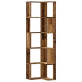 vidaXL Boekenkast 5-laags hoek 50x50x179 cm bewerkt hout oud houtkleur