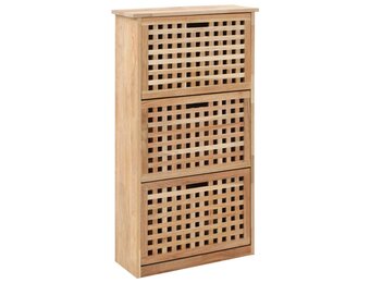 vidaXL Schoenenkast 55x20x104 cm massief walnotenhout