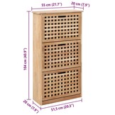 vidaXL Schoenenkast 55x20x104 cm massief walnotenhout