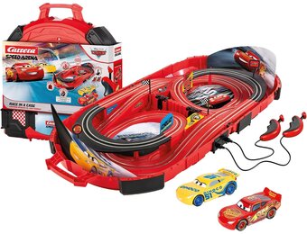 Carrera Speed Arena Race Case Disney Pixar Cars met Lightning McQueen en Cruz Ramirez - 2,77 meter - Rood