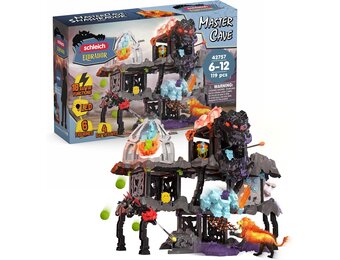 schleich ELDRADOR | MasterCave Smashrador 42757 | vanaf 6 jaar | 119 delen | Set met 4 BattleCave, 4 mini, robot, lavaleeuw en super kristal, vele functies en accessoires