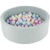 Ballenbak - 150 ballen - rond - 90x30 cm ballenbad - roze, blauw, gele (pastel) ballen
