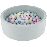 Ballenbak - 200 ballen - rond - 90x30 cm ballenbad - roze, blauw, gele (pastel) ballen
