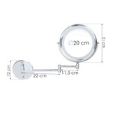 Make up spiegel - scheerspiegel - met LED - 20 cm - chroom