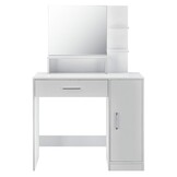 Kaptafel - make up tafel - met spiegel - 90x38x137,5 cm - wit