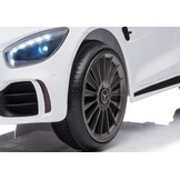 Elektrische kinderauto - Mercedes GTR AMG - 2x25W - wit