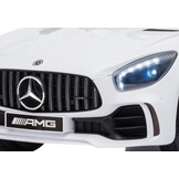 Elektrische kinderauto - Mercedes GTR AMG - 2x25W - wit