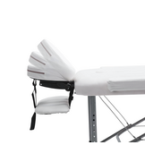 Massagetafel - inklapbaar - 2 secties - aluminium - wit