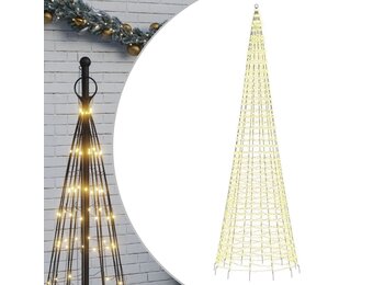 Verlichte LED Kerstboom Mast 500cm - 1534 LEDs Warm Wit - 35% Korting