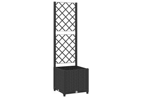 Plantenbak met Latwerk Zwart - 34% Korting