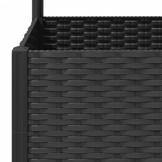vidaXL Plantenbak met latwerk 40x40x136 cm polypropeen zwart