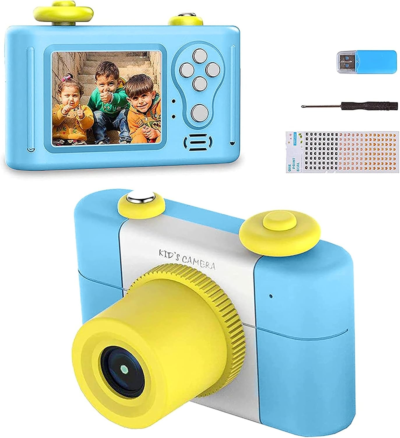 Kinder Kleine Digitalkamera Video Spielzeug Geschenk Geburtstagsgeschenke für Kinder Kleinkind Angehende Fotografen 2,5,3,4,5+ Jahre Alter Altersgerechte Eigenschaften Leicht Kleiner Wiederaufladbar