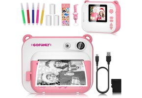 Kinder Instant Camera Wit: Print Direct Zwart-Wit + 39% Korting!