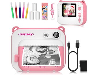 Gofunly Kids Camera for Boys Girls with 1080P 12MP 2.0 Inch (White)