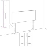 vidaXL Hoofdbord 100x5x78/88 cm fluweel lichtgrijs