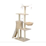 Krabpaal kattenboom XXL 135 x 97 x 55 cm beige