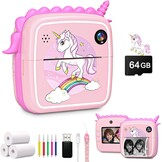 DuoDuoSnap Roze Kinder Camera met Directe Print en 64GB Geheugen
