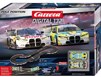 Carrera DIGITAL 132 Pole Position Racebaan groot rood wit blauw