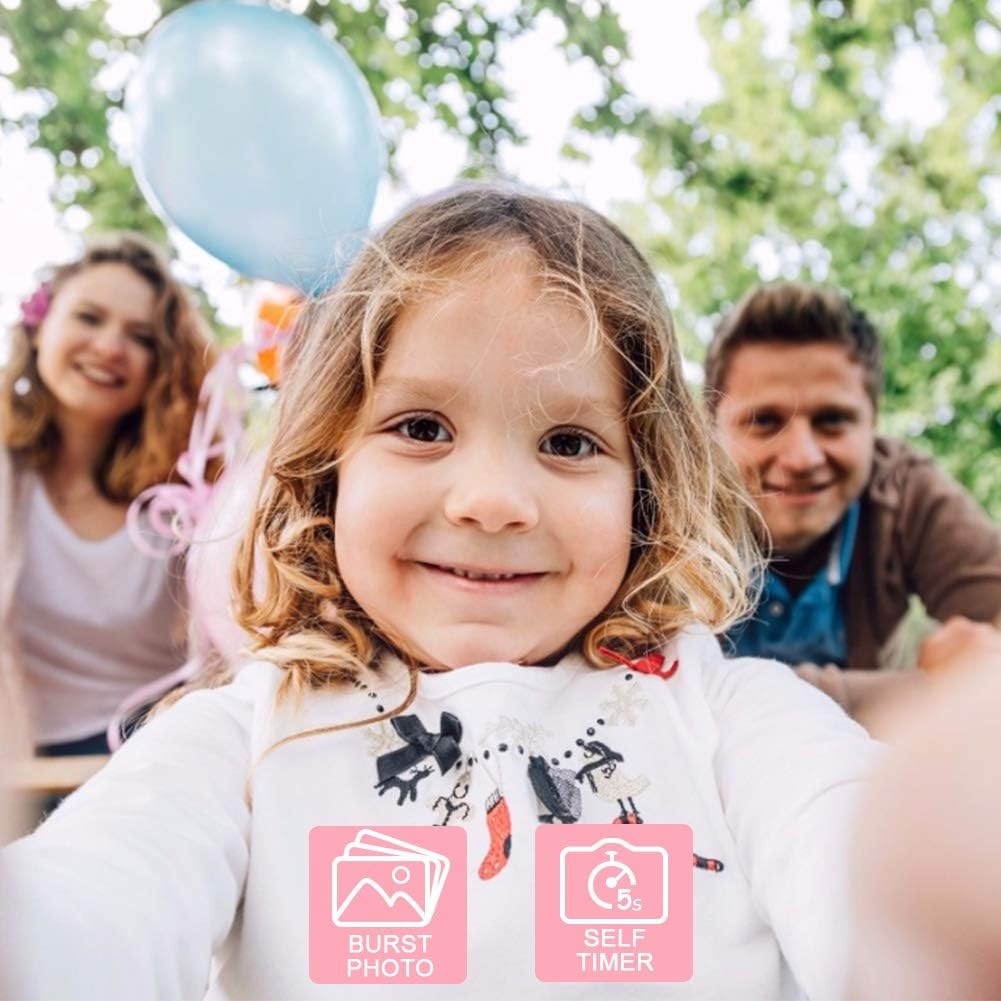 Kinderfotocamera - Camera voor Kinderen met Groot Display van 3,5 Inch, 1080P HD 12 MP, geïntegreerde SD-kaart, 32 GB, USB Oplaadbaar, Digitale Camera, Meisjes, Jongens, Verjaardag, Kerstmis, Geschenk