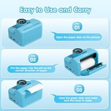 ASTGMI Instant Camera voor kinderen - 2.4 inch scherm - 32GB - Blauw